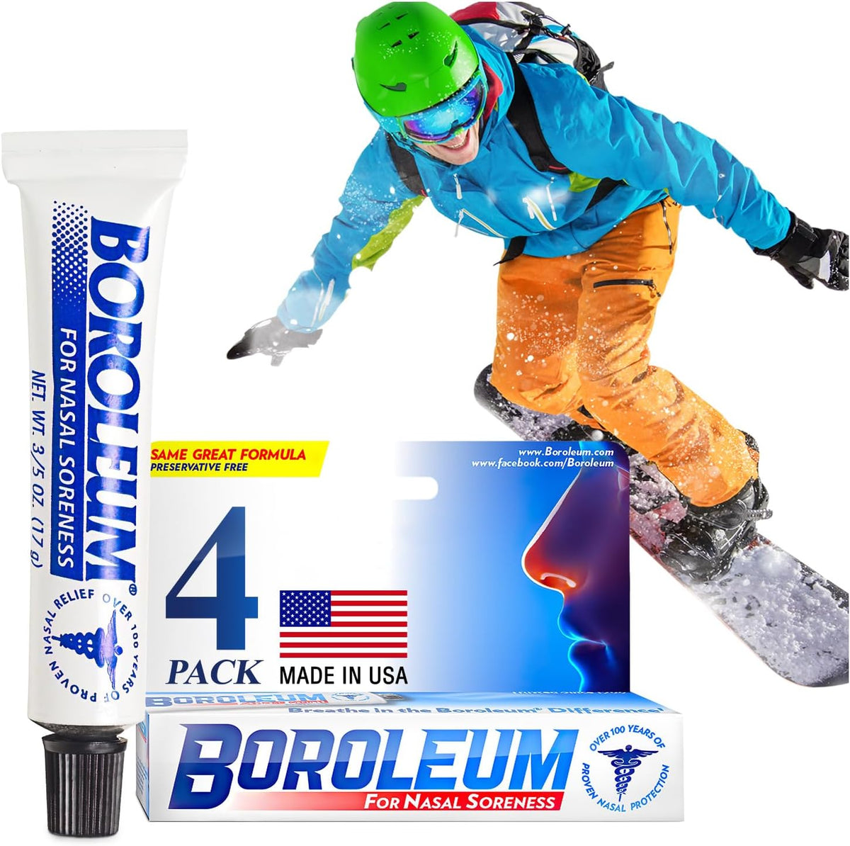 Boroleum Nasal Ointment 4-Pack
